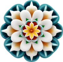 AI generated Flower icon, close-up of a cute colorful flower icon. png