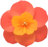 AI generated Flower icon, close-up of a cute colorful flower icon. png