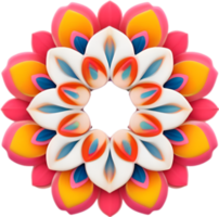 AI generated Flower icon, close-up of a cute colorful flower icon. png