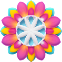 ai generiert Blume Symbol, Nahansicht von ein süß bunt Blume Symbol. png