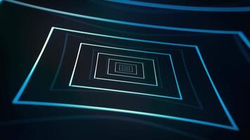 Digital background with animation of squares. Futuristic tunnel. Modern colorful stylish design. seamless loop video