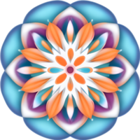 AI generated Flower icon, close-up of a cute colorful flower icon. png