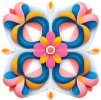 ai generiert Blume Symbol, Nahansicht von ein süß bunt Blume Symbol. png