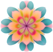 AI generated Flower icon, close-up of a cute colorful flower icon. png