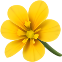 AI generated Flower icon, close-up of a cute colorful flower icon. png