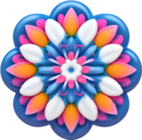 AI generated Flower icon, close-up of a cute colorful flower icon. png