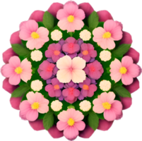 ai generiert Blume Symbol, Nahansicht von ein süß bunt Blume Symbol. png