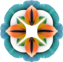 AI generated Flower icon, close-up of a cute colorful flower icon. png