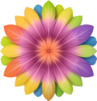 AI generated Flower icon, close-up of a cute colorful flower icon. png