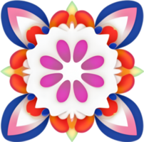 ai généré fleur icône, fermer de une mignonne coloré fleur icône. png