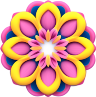 AI generated Flower icon, close-up of a cute colorful flower icon. png