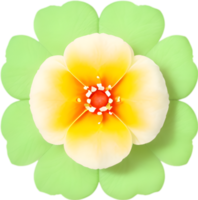 AI generated Flower icon, close-up of a cute colorful flower icon. png