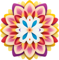 AI generated Flower icon, close-up of a cute colorful flower icon. png