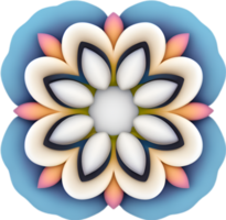 AI generated Flower icon, close-up of a cute colorful flower icon. png