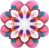 ai generiert Blume Symbol, Nahansicht von ein süß bunt Blume Symbol. png