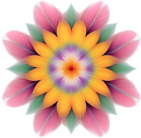 AI generated Flower icon, close-up of a cute colorful flower icon. png