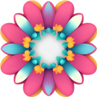 ai generato fiore icona, avvicinamento di un' carino colorato fiore icona. png