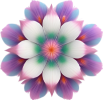 AI generated Flower icon, close-up of a cute colorful flower icon. png