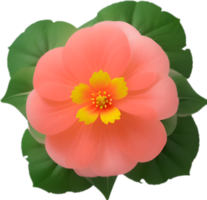 ai généré fleur icône, fermer de une mignonne coloré fleur icône. png