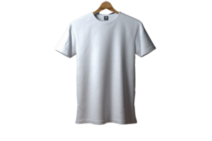 AI generated White t shirt mockup on transparent background PNG image
