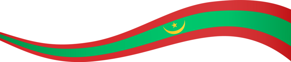 Mauritânia bandeira onda png