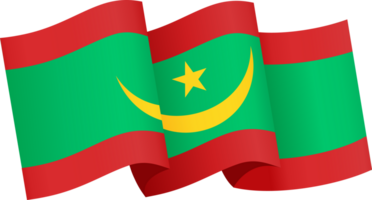 Mauritânia bandeira onda png