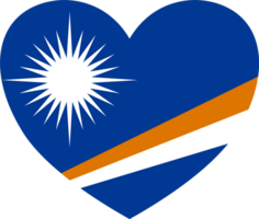 Marshall îles drapeau cœur forme png