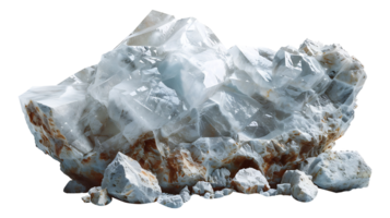 AI generated Broken stone on a transparent background. Stone png