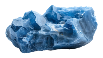 ai generado azul color Roca en un transparente antecedentes. Roca png