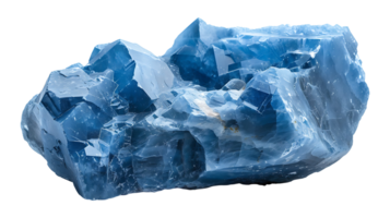 ai generiert Blau Farbe Stein auf ein transparent Hintergrund. Stein png