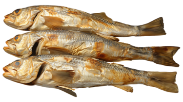 ai généré séché poisson sur une transparent Contexte. séché poisson png