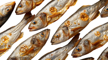 AI generated Dried fish on a transparent background. Dried fish png