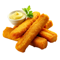AI generated Fish fingers creamed with mayonnaise- png