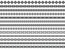 Aztec border. Geometric traditional mexican decorative elements, ethnic native indian frame pattern boho style. Vector isolated collection