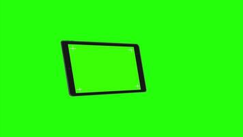 Black Tablet 3 Quarter View Green Screen Tracking Marker video