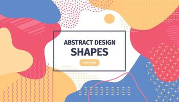 Abstract liquid banner background with organic fluid shapes. Dynamic wavy forms and patterns for sale poster. Creative curve vector design