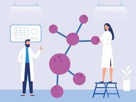 Professional scientific research structure of atom or molecule vector