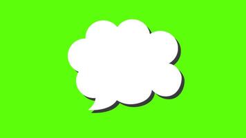 verde schermo scarabocchio discorso bolle animato video