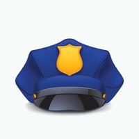 police cap with shadow vector