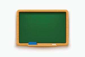 green blackboard on white vector