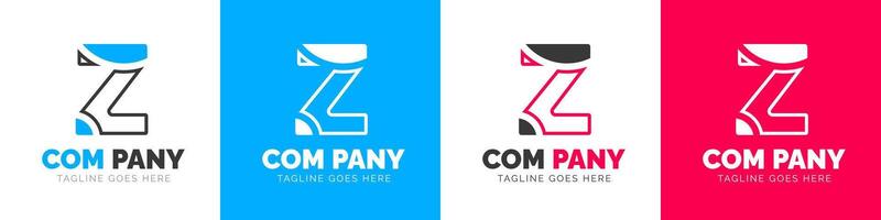 corporate modern business creative Minimal company Letter Z logo icon vector design template set.