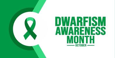 October is Dwarfism Awareness Month background template. Holiday concept. background, banner, placard, card, and poster design template with text inscription and standard color. vector illustration.