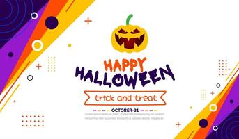 31 October happy Halloween background design with pumpkins. use to background, banner, placard, party invitation card, book cover and poster design template with text inscription and standard color. vector