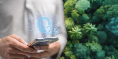 o2, oxígeno, es un gas ese es importante para el supervivencia de ambos plantas y animales incluso humanos, ventilación mediante naturaleza, mantener el clima. foto