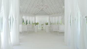 blanco lugar de eventos para un Boda ceremonia en el Maldivas video