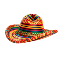 AI generated Cinco De Mayo hat Mexican sombrero hat isolated on transparent background png