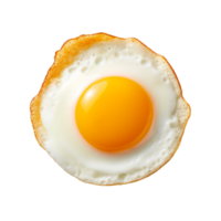 ai generado frito huevo y yema de huevo aislado en transparente antecedentes png