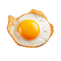 AI generated Fried egg and yolk isolated on transparent background png