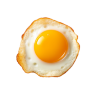 AI generated Fried egg and yolk isolated on transparent background png