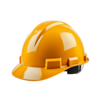 ai generado construcción la seguridad casco aislado en transparente antecedentes png